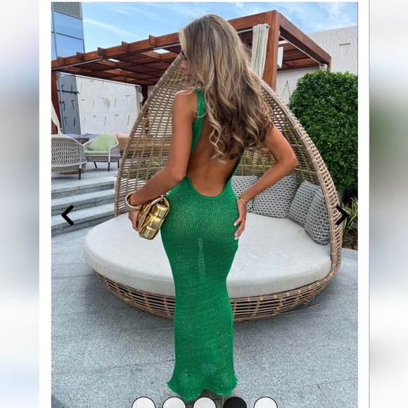 Sorell UK NWTs Isadora Backless Dress - Emerald - Picture 4 of 8